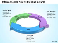 Interconnected arrows pointing inwards in circle powerpoint templates images 1121