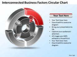 Interconnected business factors circular chart powerpoint templates ppt presentation slides 812