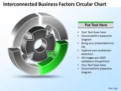 Interconnected business factors circular chart powerpoint templates ppt presentation slides 812