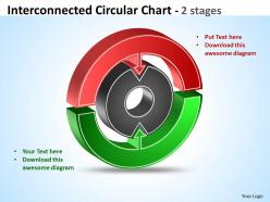 Interconnected circular diagram chart 2 stages 5