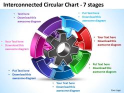 Interconnected circular diagram chart 7 stages 9