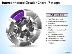 Interconnected circular diagram chart 7 stages 9