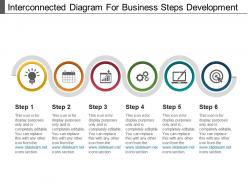 Interconnected Diagram For Business Steps Development Powerpoint Images