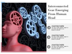 Interconnected gear emerging from human head