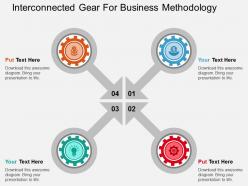 Interconnected gear for business methodology flat powerpoint design