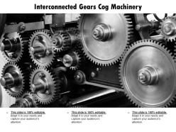 Interconnected gears cog machinery