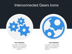 Interconnected gears icons