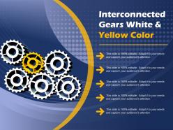 Interconnected gears white and yellow color