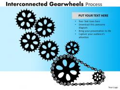 Interconnected gearwheels process 13