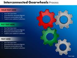 Interconnected gearwheels process powerpoint slides and ppt templates db