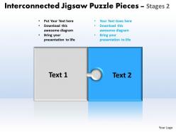 Interconnected jigsaw puzzle diagram pieces powerpoint templates 6