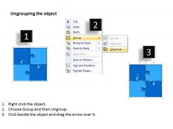 Interconnected jigsaw puzzle pieces stages 4 powerpoint templates