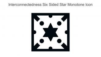 Interconnectedness Six Sided Star Monotone Icon In Powerpoint Pptx Png And Editable Eps Format