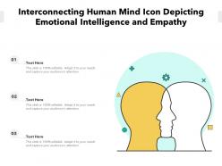 Interconnecting human mind icon depicting emotional intelligence and empathy