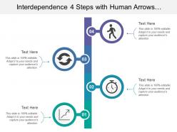 Interdependence 4 Steps With Human Arrows Clock Graph Image