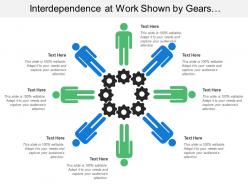 Interdependence At Work Shown By Gears And Humans