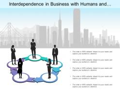 Interdependence In Business With Humans And City Background