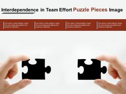 Interdependence in team effort puzzle pieces image