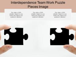 Interdependence team work puzzle pieces image