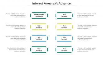 Interest arrears vs advance ppt powerpoint presentation model summary cpb