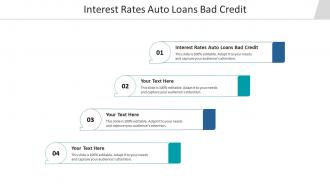 Interest rates auto loans bad credit ppt powerpoint presentation styles examples cpb