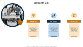 Interests List In Powerpoint And Google Slides Cpb