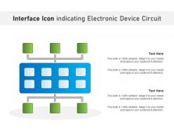 Interface icon indicating electronic device circuit