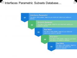 Interfaces parametric subsets database variety must provide facilities
