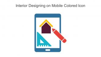 Interior Designing On Mobile Colored Icon In Powerpoint Pptx Png And Editable Eps Format