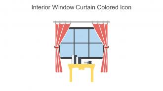 Interior Window Curtain Colored Icon In Powerpoint Pptx Png And Editable Eps Format