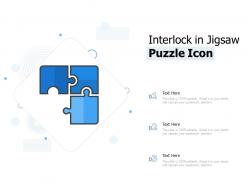 Interlock in jigsaw puzzle icon