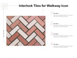 Interlock tiles for walkway icon