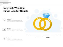 Interlock wedding rings icon for couple