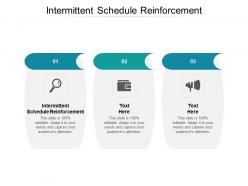 Intermittent schedule reinforcement ppt powerpoint presentation infographics slide cpb