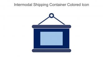 Intermodal Shipping Container Colored Icon in powerpoint pptx png and editable eps format