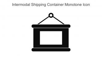 Intermodal Shipping Container Monotone Icon in powerpoint pptx png and editable eps format
