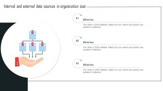 Internal And External Data Sources In Organization Icon