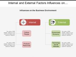 Internal and external factors influences on business environment