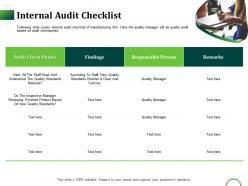 Internal audit checklist findings ppt powerpoint presentation show styles