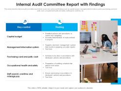 Internal audit committee report with findings