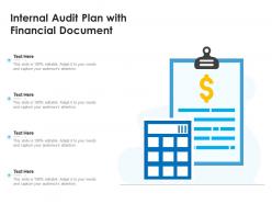 Internal audit plan with financial document