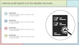 Internal Audit Report Icon For Disaster Recovery