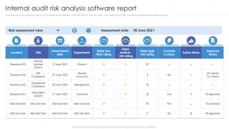Internal Audit Risk Analysis Software Report