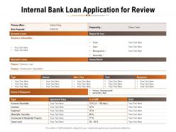 Internal bank loan application for review