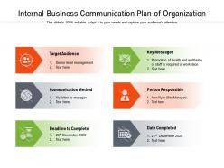 Internal business communication plan of organization