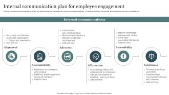 Internal Communication Plan For Employee Engagement