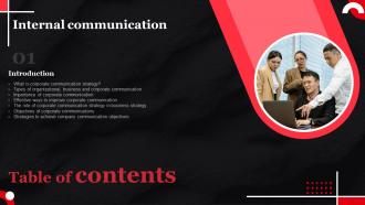 Internal Communication Table Of Contents Ppt Inspiration Picture Strategy SS V