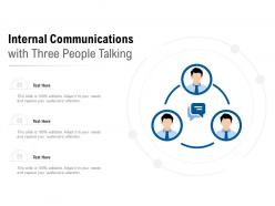 Internal communications with three people talking