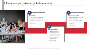 Internal Company Risks In Global Expansion Product Expansion Steps