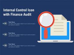 Internal control icon with finance audit